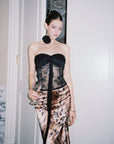 0122stepll Wild Instinct Leopard Ruffle Midi Skirt