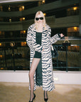 0122stepll Zebra Faux Fur Long Coat