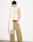 0122stepll Cable Knit Halter Button Vest