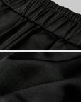 DOINDULGE Wide Leg Trousers with Draped Obi Belt