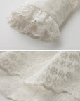 DOINDULGE Baroque Embroidered Blouse with Ruffled Lace Panels