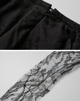 DOINDULGE Layered Asymmetric Jacquard Skirt