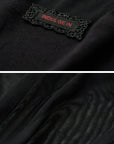 DOINDULGE Gothic Mesh Paneled Sleeveless Top with Red Orb Detail
