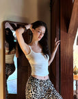 0122stepll Open Back Ribbed Camisole Top