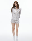 IAMXIAA ヴィンテージチェックフィットシャツ & ショートセット