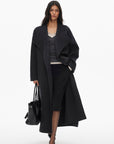 0122stepll Oversized Belted Long Wrap Coat