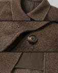 WARDEN EDGE Oversized Wool Coat with Elevated Collar - PINKPARKS