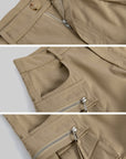 WARDEN EDGE Khaki Utility Cargo Shorts - PINKPARKS