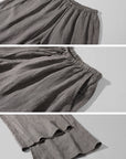 ROVENTE Pinstripe Loose Drape Wide-Leg Pants