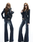 IAMXIAA Jeans en denim évasés taille basse