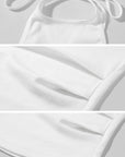 WARDEN EDGE Halter Neck Layered Crop Top Set - PINKPARKS