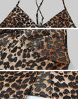 0122stepll Leopard Satin Lounge Pajama Set