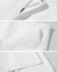 ROVENTE Tailored Wide-Leg Trousers in Textured Linen with Back Flap Pockets - PINKPARKS