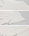 WARDEN EDGE Script Letter Print Oversized T-Shirt