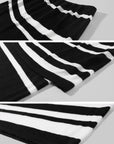 0122stepll Striped Scarf-Neck Tube Top & Maxi Skirt Set
