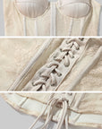 ROVENTE Lace Corset Bustier Top - PINKPARKS