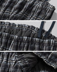 WARDEN EDGE Plaid Hooded Shirt Jacket with Matching Plaid Tube Top Set