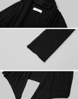 IAMXIAA Draped Tie-Front Long Sleeve Cardigan