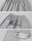 Rase le sol Pantalon de survêtement large à imprimé graffiti