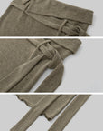 IAMXIAA Utility Peplum Jacket & Draped Midi Skirt Two-Piece Set