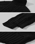 0122stepll Deconstructed Cable Knit Turtleneck Sweater