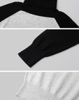 IAMXIAA Contrast Knit Turtleneck Sweater