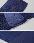 ROVENTE Robe drapée fendue sans bretelles