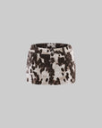0122stepll Cow Print Mini Skirt
