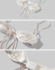 Rase le sol Satin Tie-Front Bra Top