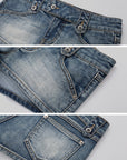 IAMXIAA Low Rise Vintage Wash Micro Denim Shorts