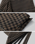 WARDEN EDGE Irregular Plaid A-Line Skirt - PINKPARKS