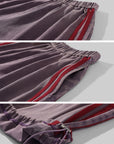 Rase le sol Washed Velvet-Feel Wide-Leg Track Pants