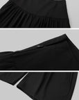 IAMXIAA Pantalon culotte ballon taille basse