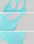 IAMXIAA Angel Logo Ribbed Racerback Tank Top