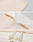 ROVENTE Haut court en dentelle crème drapé & Ensemble jupe longue en soie