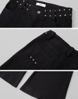 IAMXIAA Low-Rise Studded Flared Pants