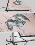 0122stepll Sculpted Asymmetrical Tube Top with Graphic Print