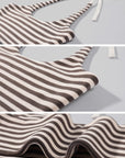 0122stepll Stripe Halter Top & Wide Leg Pants Set