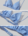 ROVENTE Chemise à coupe décontractée & Ensemble short à cordon