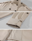 Rase le sol Sculpted High-Collar Layered Trench Coat