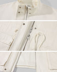 ROVENTE Stand-Collar Drawstring Utility Jacket with Voluminous Sleeves