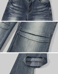 Rase le sol Distressed Low-Rise Washed Flared Denim Jeans