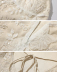 ROVENTE Embellished Lace Maxi Dress with Sequin Detail and Open Back