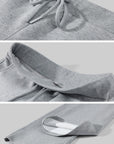 Hydrae Soft Grey Oversized Zip Hoodie & Wide-Leg Drawstring Sweatpants Two-Piece Set