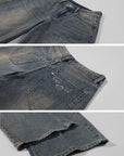 Hydrae Vintage Wash Wide-Leg Denim Pants