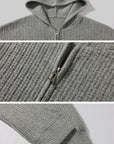WARDEN EDGE Oversized Knit Hoodie and Wide-Leg Pants Set