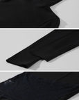 0122stepll Lace-Back Cutout Turtleneck Long Sleeve Top