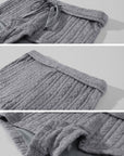 WARDEN EDGE Cable Knit Mini Shorts with Drawstring Waist
