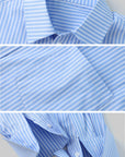 0122stepll Blue Stripe Relaxed Shirt