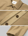 IAMXIAA Veste trench décontractée à ceinture